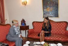 Birinci xanım Mehriban Əliyeva Berlindəki "Berlin-Baku-Galeri" sərgi salonunda və Azərbaycanın Almaniyadakı səfirliyində olub (FOTO)